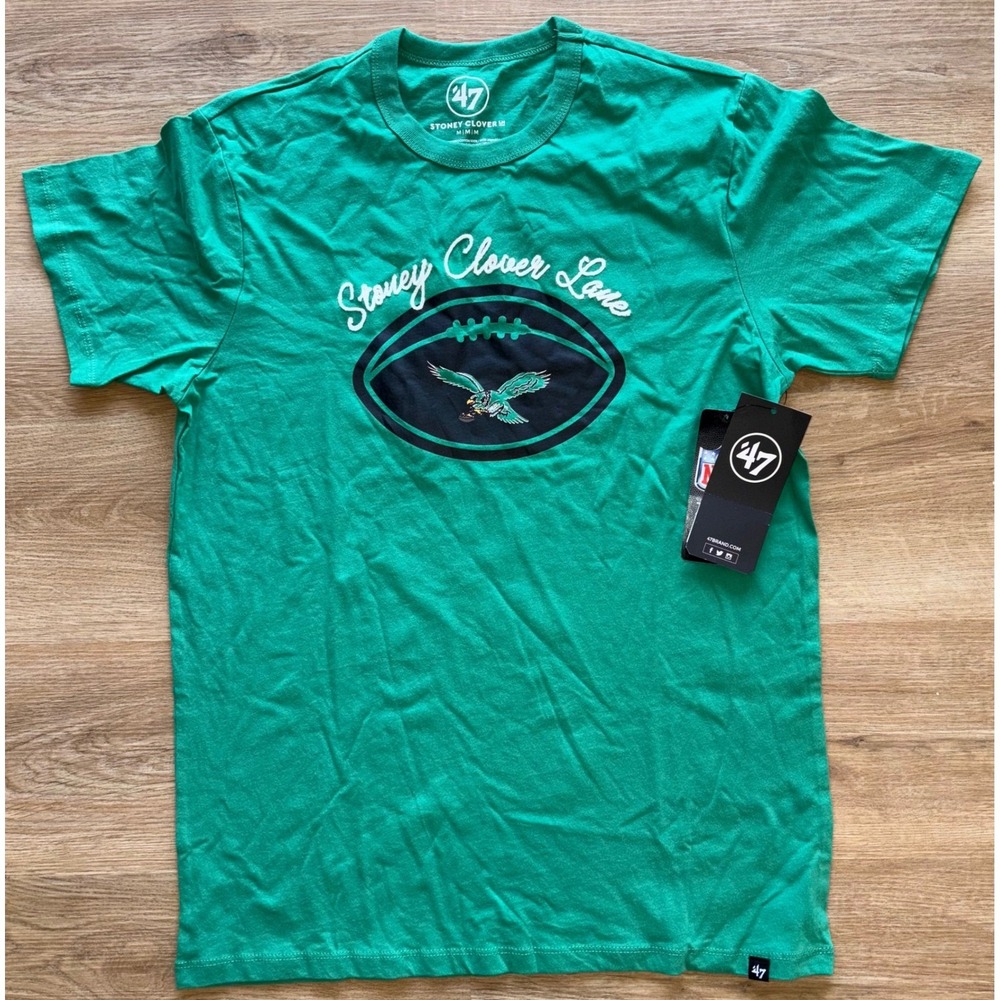 NWT Women's Philadelphia Eagles 47 Brand X Stoney Clover Lane Tee-Medium-Green